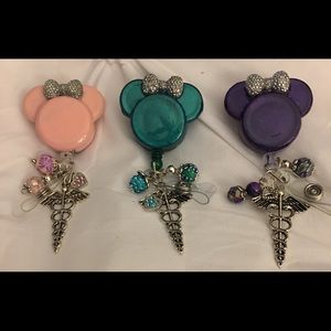 Custom Mickey ears badge holder $9 each
